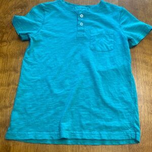 Mini Boden Aqua Short Sleeve Henley